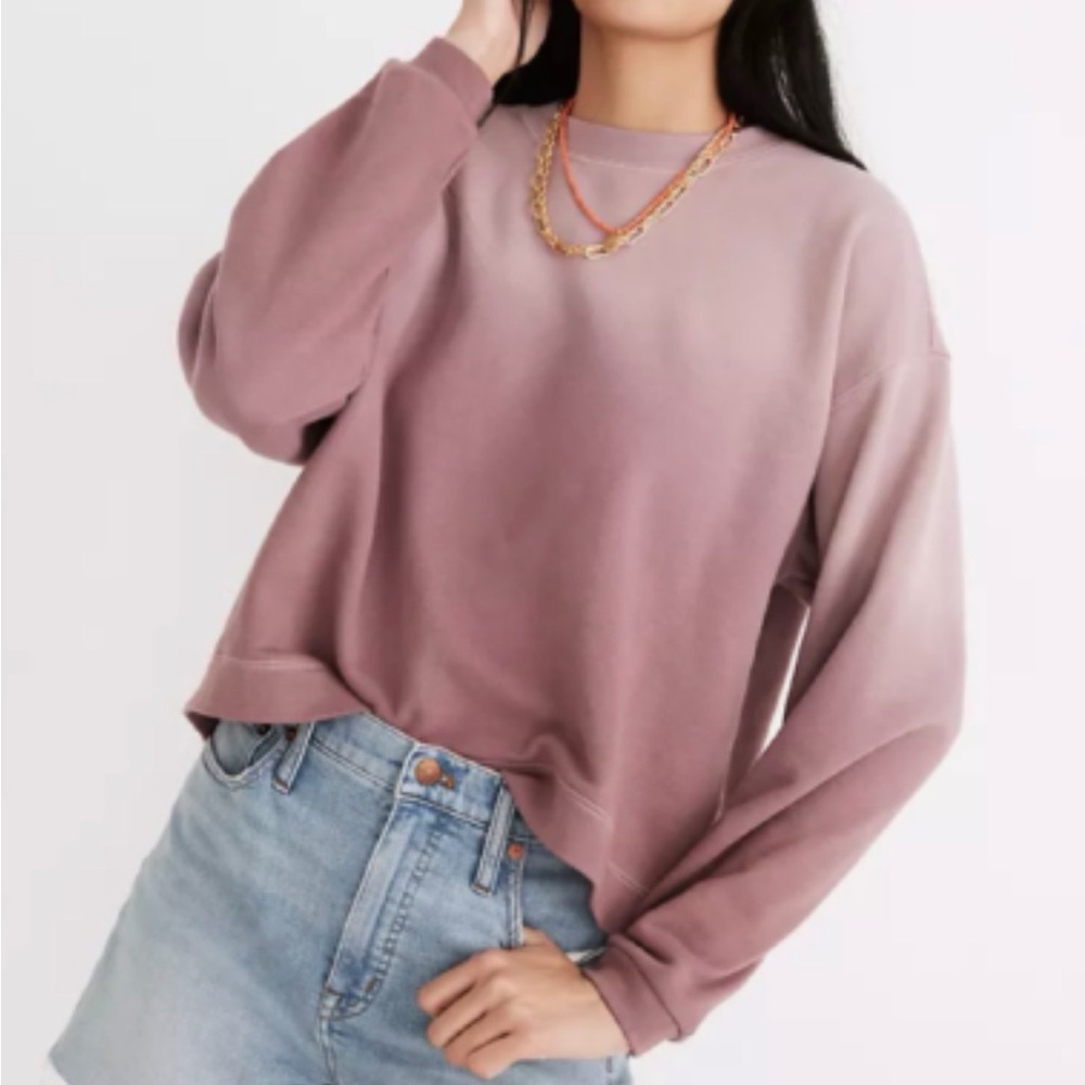 Madewell Dip-Dye (Re)sourced Cotton Swing Sweatshirt Size Small